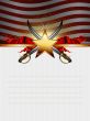  ornate frame with star, sabers and usa background