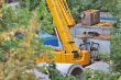 part of a crane at a construction site