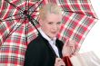 portrait of a young woman with umbrella