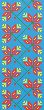 Ukrainian embroidery flowers on blue