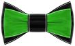 green black bow