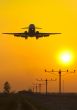 aircraft at the sunset