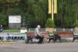 people in a holiday park in autumn