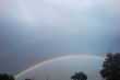 Rainbow rising after rain