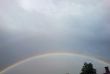 Rainbow rising after rain