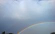 Rainbow rising after rain