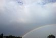 Rainbow rising after rain