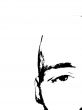 Half face of the man