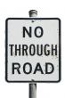 no through road sign