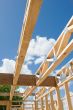 New home construction framing.Fragment.