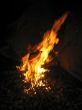 Bonfire and burning fire in the night