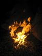 Bonfire and burning fire in the night