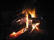 Bonfire and burning fire in the night