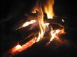 Bonfire and burning fire in the night