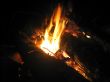 Bonfire and burning fire in the night