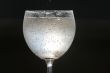 Glass with drink.