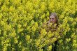 Smiling man in meadow