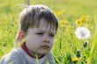 Boy in dandelion meadow.