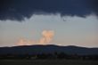 black cloud and sun