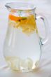 Pitcher with water and fruits
