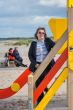 Woman relaxing in dune