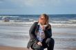 Woman relaxing at the sea.