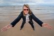 Adult woman at the sea