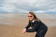 Adult woman at the sea