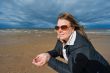 Adult woman at the sea