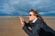 Adult woman at the sea