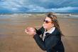 Adult woman at the sea