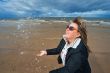 Adult woman at the sea