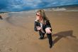 Adult woman at the sea