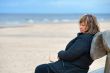 Adult woman at the sea