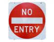 old no entry traffic sign