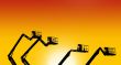 industrial landscape at sunset