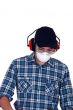 craftsman wearing protection 