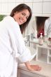 Woman in bathroom
