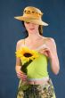 Beautiful  woman with sunflowers