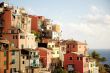 pink,orange,yellow houses