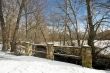 Snowy bridge at countryside