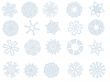 Snowflakes on a white background