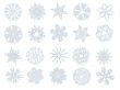 Snowflakes on a white background