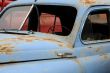 Close-up Rusty Car Without Windows