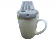 Remote control and white tea cap with painting