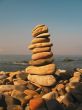 Stones on the stones on the sea shore