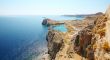 Aerial view on St. Paul`s bay in Lindos 