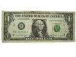 One dollar on the white background isolated
