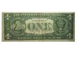 One dollar on the white background isolated