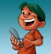 boy with a scissor